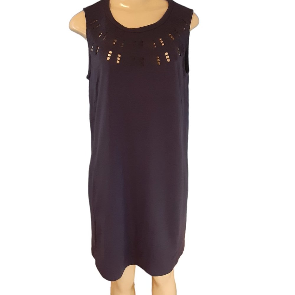 Old Navy sleeveless sweatshirt dress w cut outs blue size medium - Picture 1 of 12